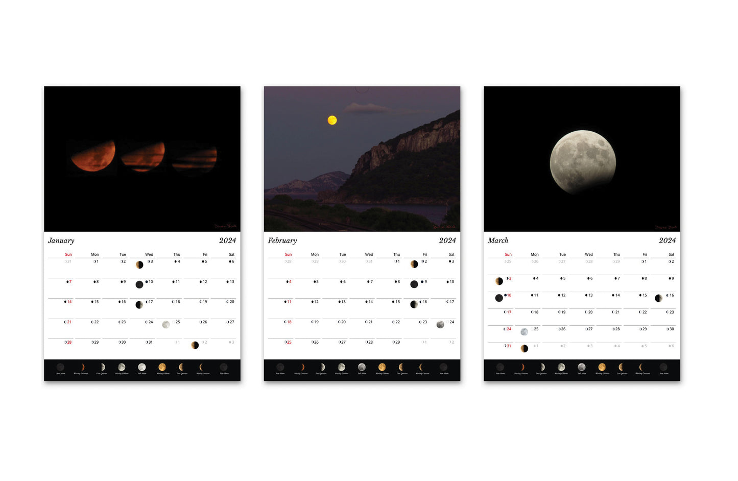 2024 Lunar Cycle Calendar @Moonwise8