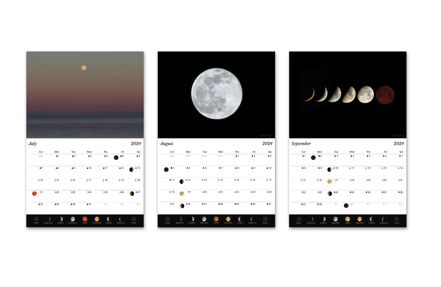 2024 Lunar Cycle Calendar @Moonwise8